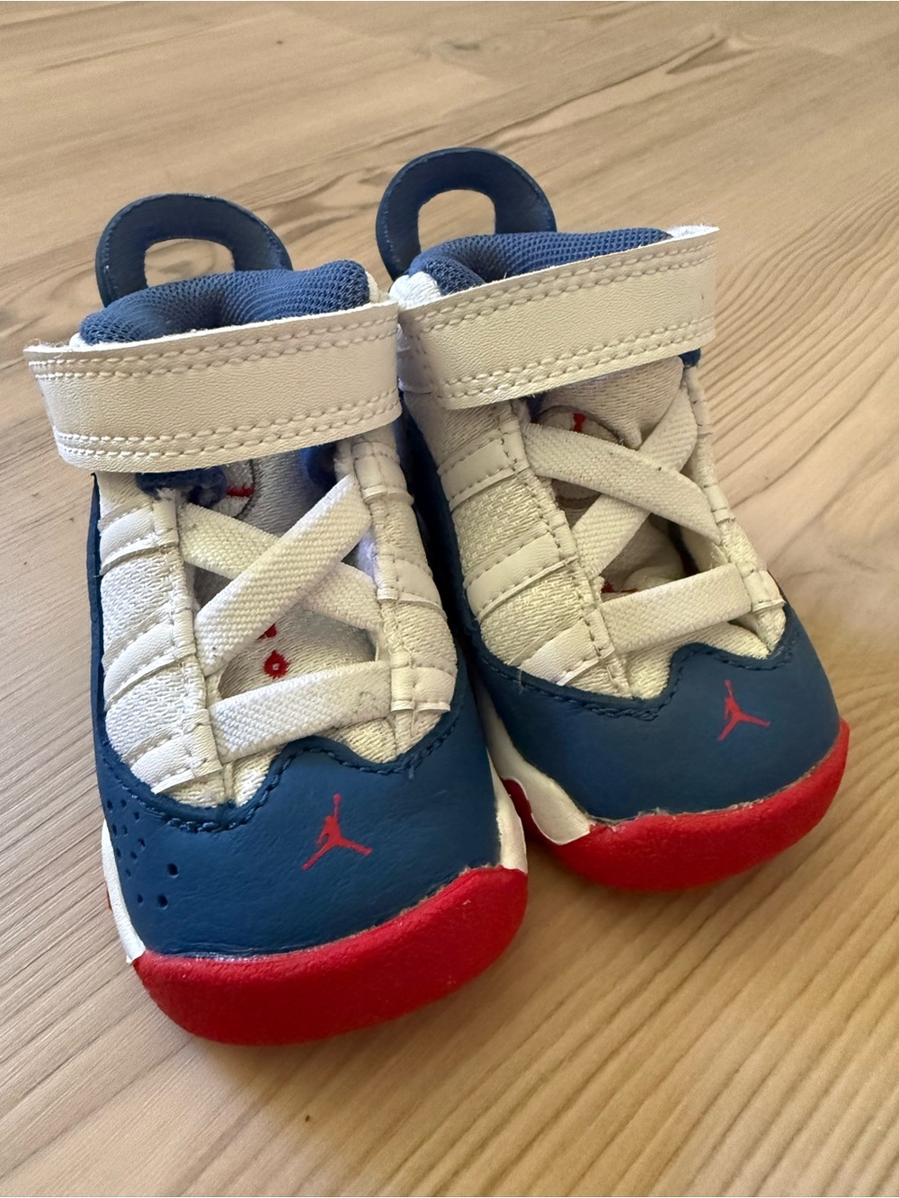 Nike Baby Walker Shoes in Blue, White, and Red